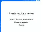 Ilmastonmuutos ja terveys - slide 1