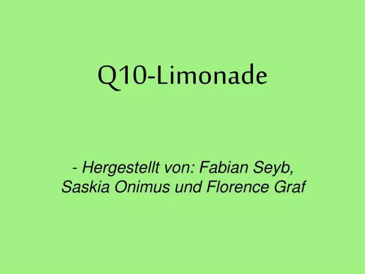 q10 limonade