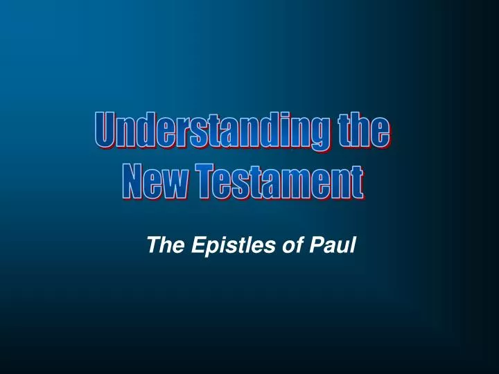 the epistles of paul