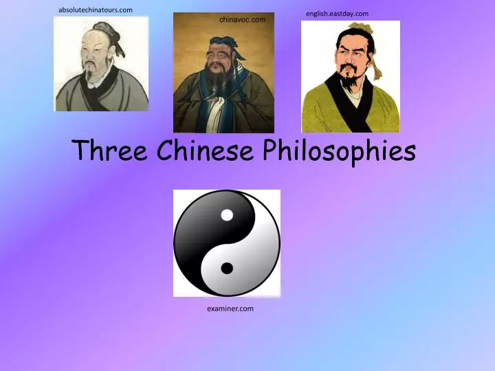 three chinese philosophies