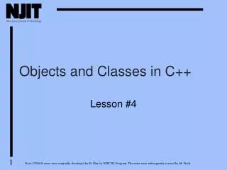 Objects and Classes in C++