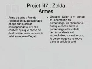 Projet lif7 : Zelda Armes