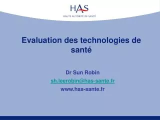 Evaluation des technologies de santé