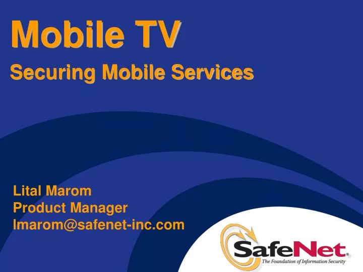 mobile tv securing mobile services