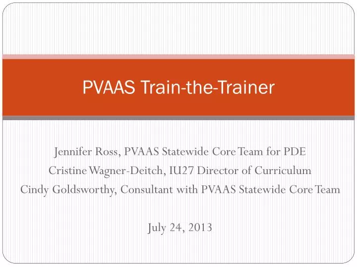 pvaas train the trainer