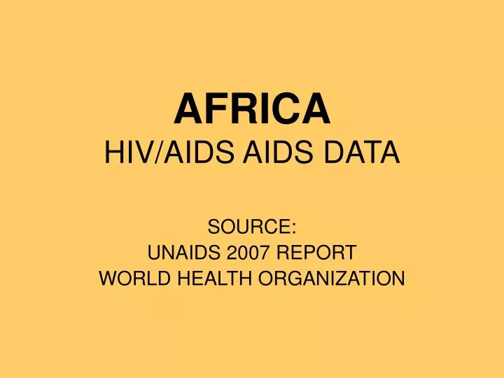 africa hiv aids aids data