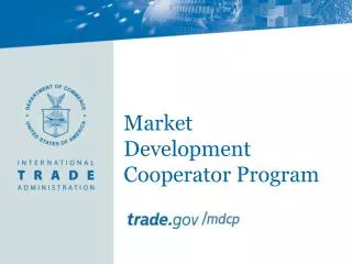 Market Development Cooperator Program
