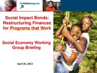 Social Economy Working Group Briefing