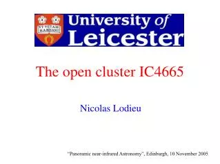 The open cluster IC4665