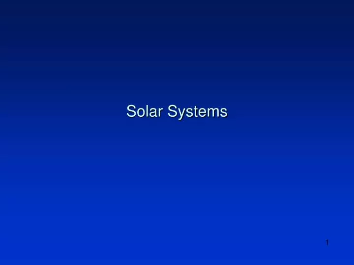 solar systems