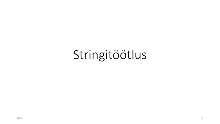 stringit tlus