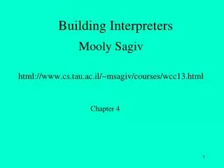 Building Interpreters