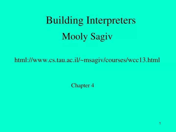 building interpreters
