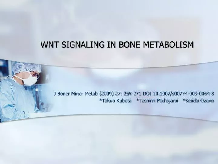 wnt signaling in bone metabolism