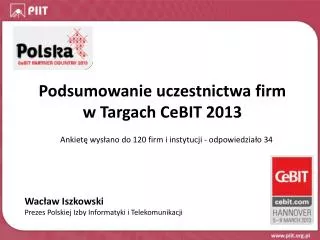 Podsumowanie uczestnictwa firm w Targach CeBIT 2013