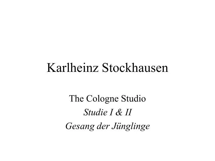 karlheinz stockhausen