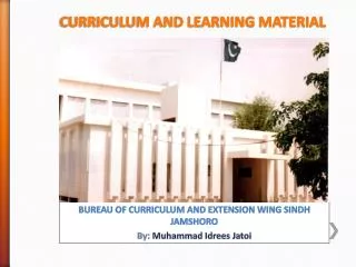CURRICULUM AND LEARNING MATERIAL