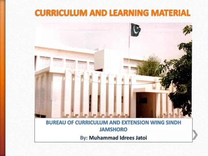 curriculum and learning material