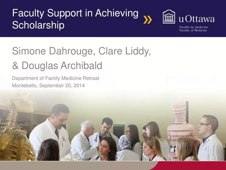 faculty support in achieving scholarship