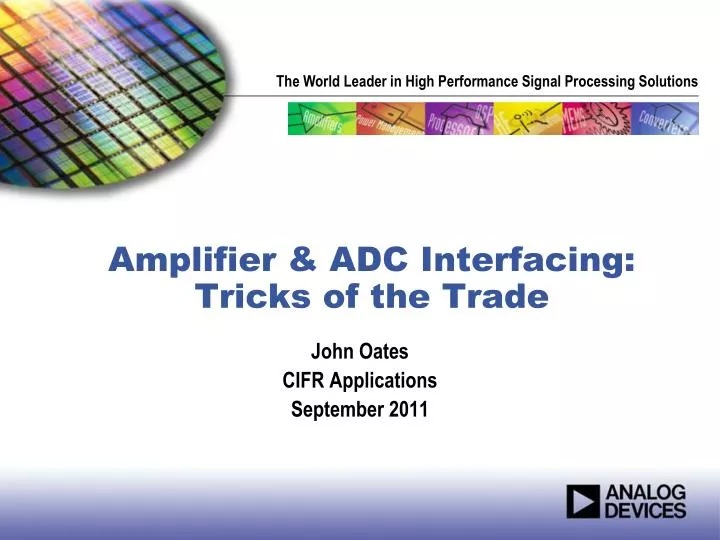 amplifier adc interfacing tricks of the trade
