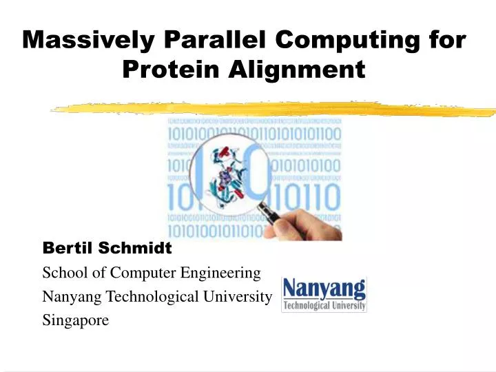 massively parallel computing for protein alignment