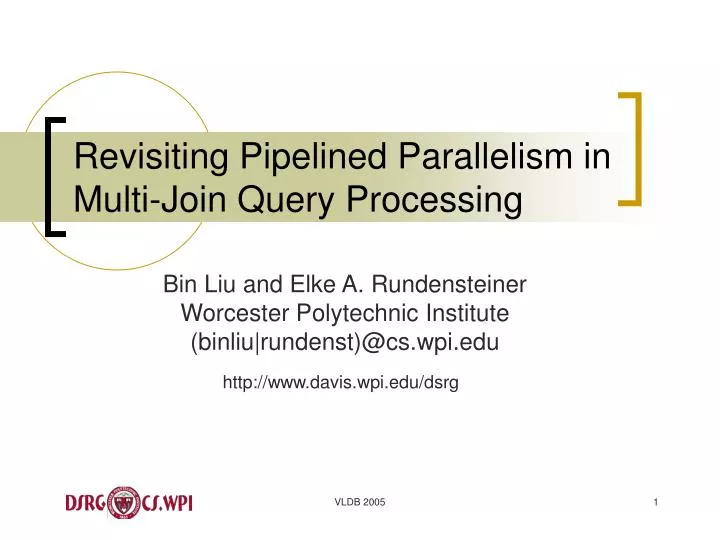 revisiting pipelined parallelism in multi join query processing
