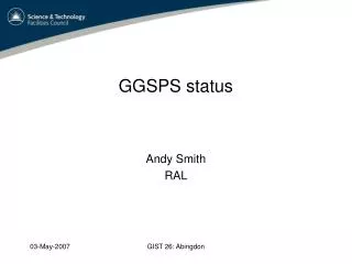 GGSPS status