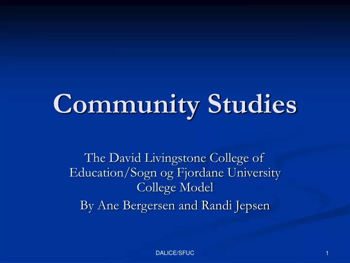 community studies