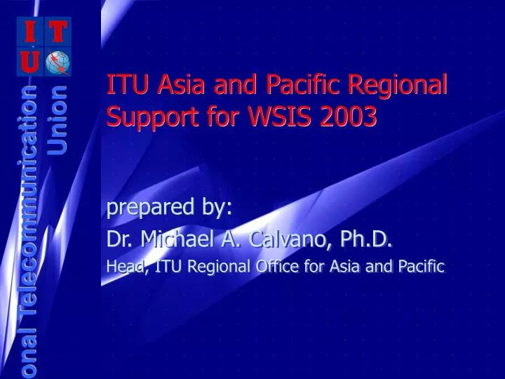 itu asia and pacific regional support for wsis 2003