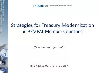 Strategies for Treasury Modernization in PEMPAL Member Countries