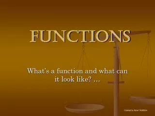 Functions