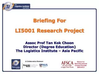 Briefing For LI5001 Research Project