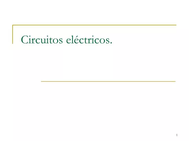circuitos el ctricos