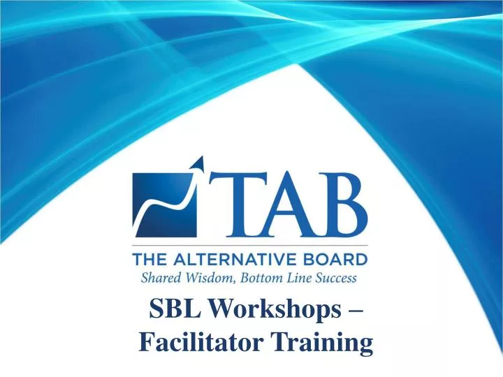 sbl workshops facilitator training