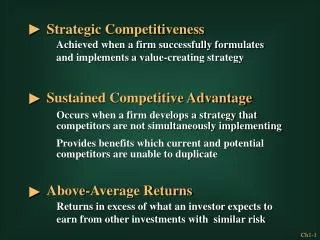 Sustained Competitive Advantage