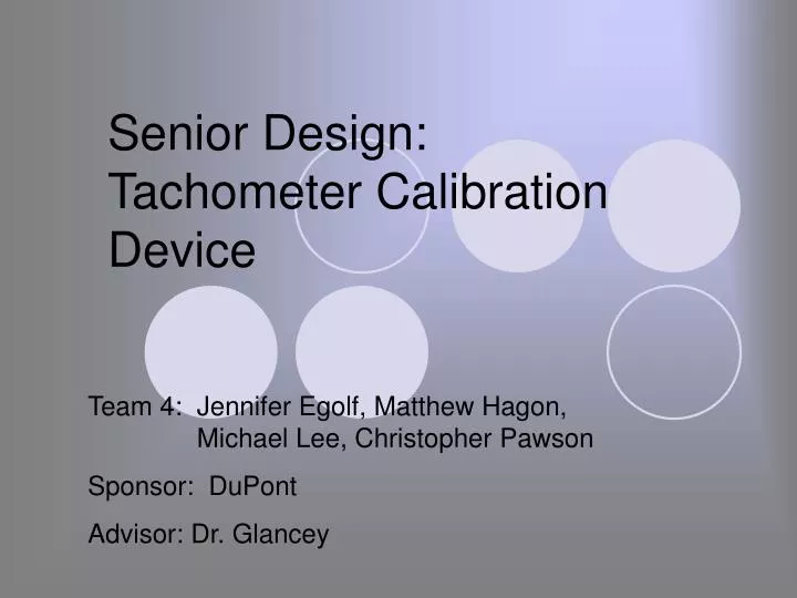senior design tachometer calibration device