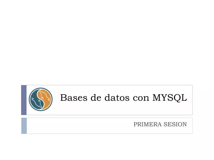 bases de datos con mysql