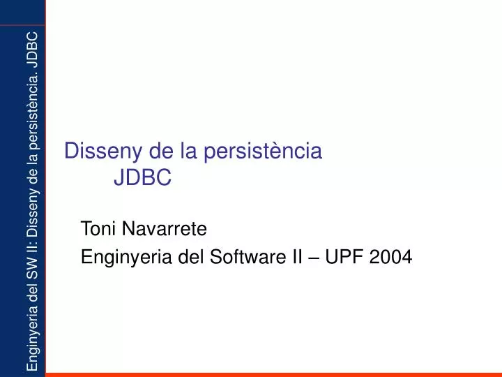 disseny de la persist ncia jdbc