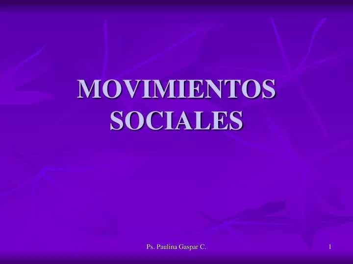 movimientos sociales