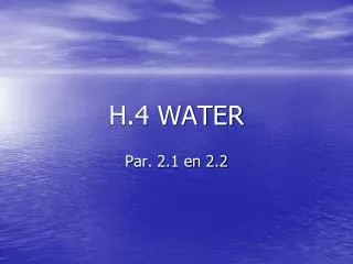 H.4 WATER