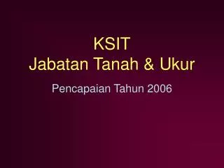 ksit jabatan tanah ukur