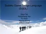 Sudoku Game Design Language (SGDL) - slide 1