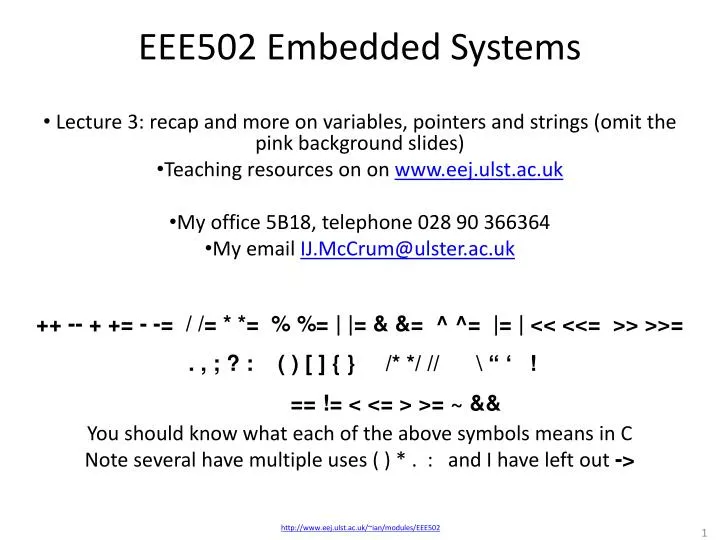 eee502 embedded systems