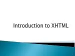 Introduction to XHTML - slide 1