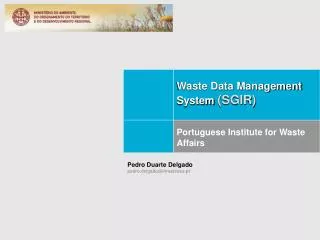Waste Data Management System (SGIR)