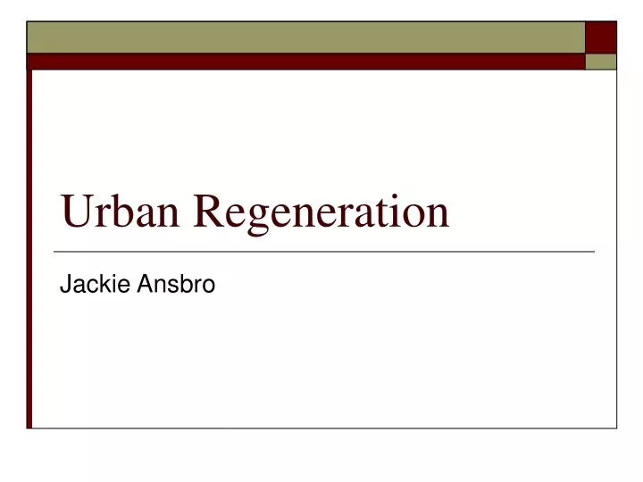 urban regeneration