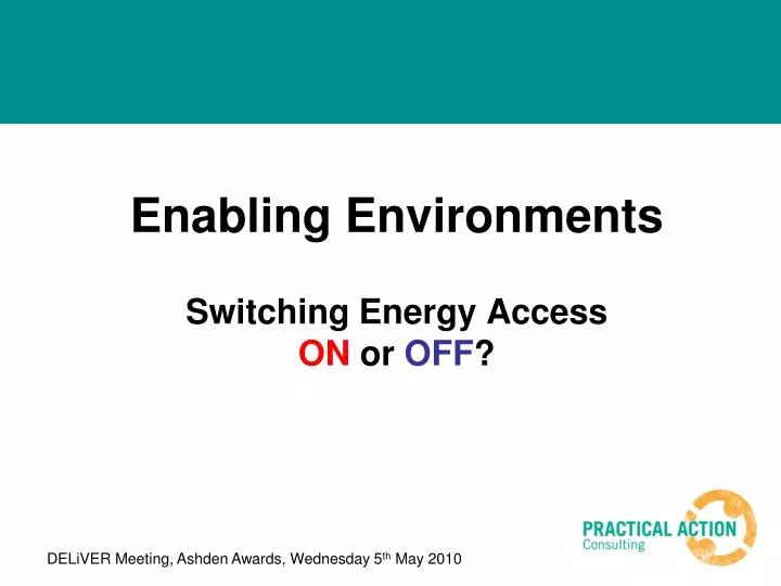 enabling environments switching energy access on or off