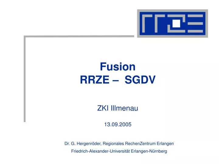 fusion rrze sgdv zki illmenau 13 09 2005