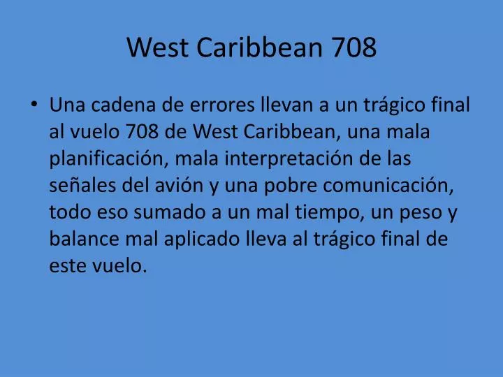 west caribbean 708