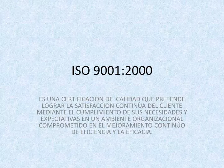iso 9001 2000